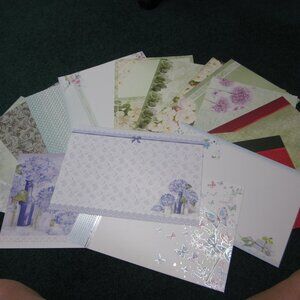 18 Hunkydory Adorable Scorable Blue Green Cardstock Scrapbooking Asst